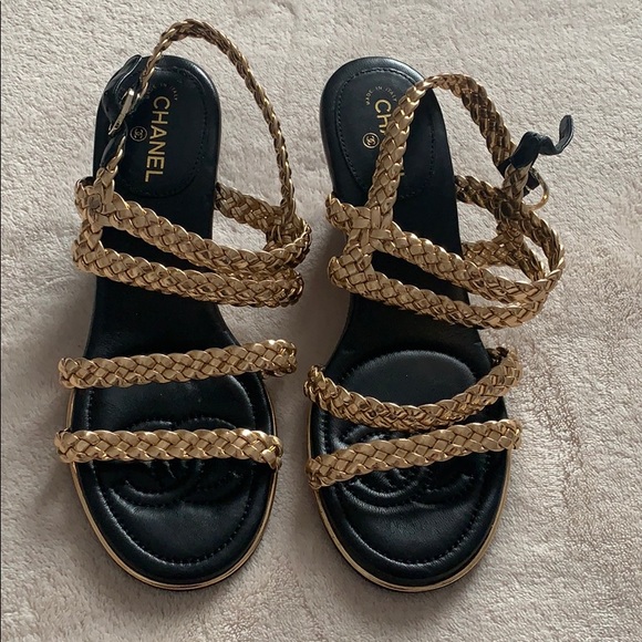 Chanel bronze wedges - Picture 1 of 5